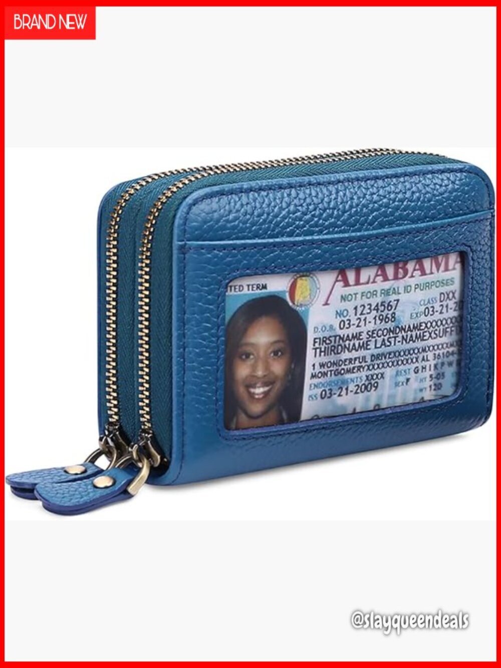 Small Genuine Leather RFID Blocking Wallet with 12 Card Slots